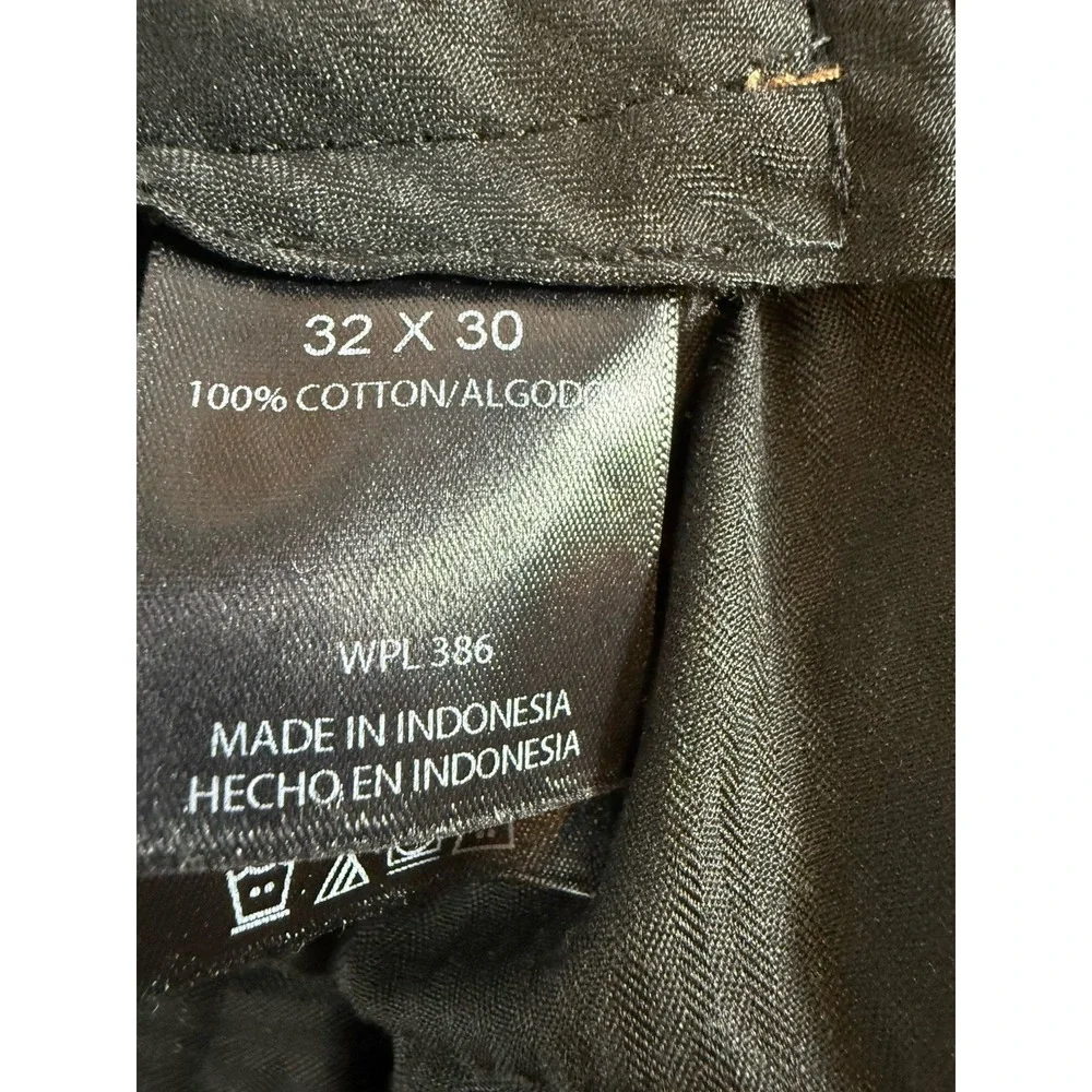 Straight‎ Corduroy Pants Men's 32 x 30 Brown Cotton Stretch Trousers